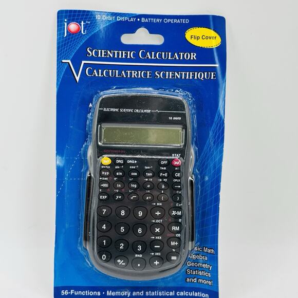 JOT BRAND SCIENTIFIC CALCULATOR WITH 10 DIGIT DISPLAY, FLIP COVER New. Sealed - Picture 1 of 9